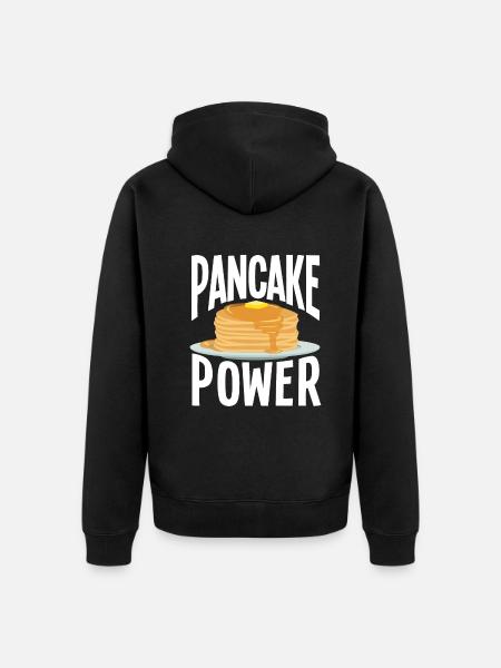 Funny Pancake Pancakes Gift - Unisex Premium Organic Zip Hoodie - black