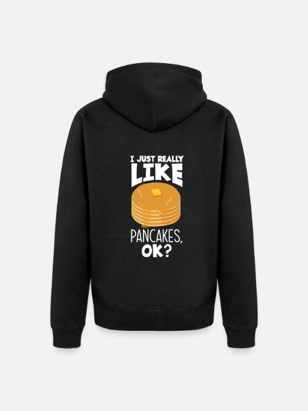 Funny Pancake Pancakes Gift - Unisex Premium Organic Zip Hoodie - black