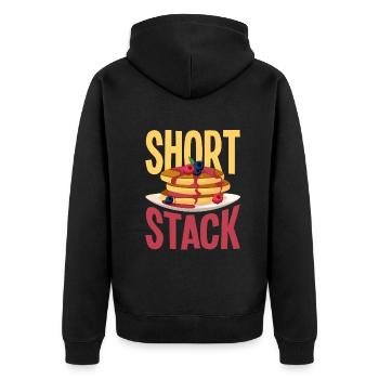 Funny Pancake Pancakes Gift - Unisex Premium Organic Zip Hoodie - black - Back - Nico (187cm)