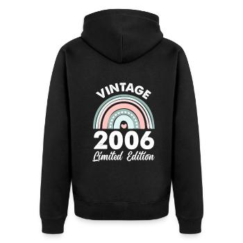 16th Birthday Girl - Unisex Premium Organic Zip Hoodie - black - Back - Nico (187cm)