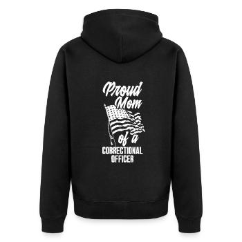 Fière mère d’un agent correctionnel - Veste à capuche bio Premium Unisexe - noir - Dos - Nico (187cm)