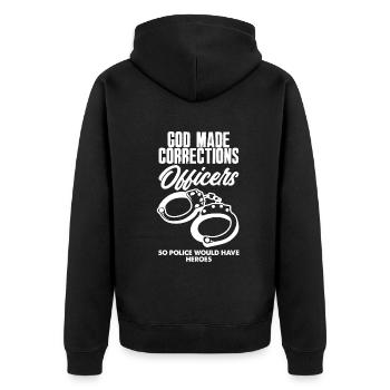 Gardien de prison Agent correctionnel - Veste à capuche bio Premium Unisexe - noir - Dos - Nico (187cm)