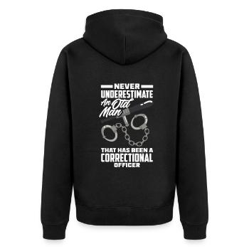 Gardiens de prison Agents pénitentiaires - Veste à capuche bio Premium Unisexe - noir - Dos - Nico (187cm)