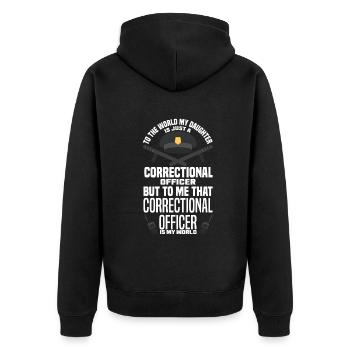 Gardien de prison Agent correctionnel - Veste à capuche bio Premium Unisexe - noir - Dos - Nico (187cm)