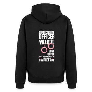 Gardiens de prison Agents pénitentiaires - Veste à capuche bio Premium Unisexe - noir - Dos - Nico (187cm)