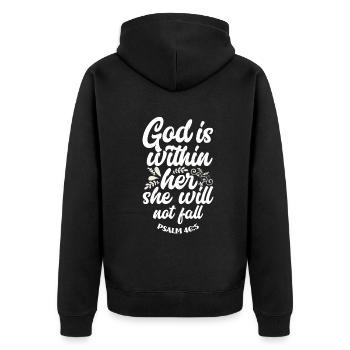 Jesus Christ Christ Religion Religious - Unisex Premium Organic Zip Hoodie - black - Back - Nico (187cm)