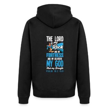 Jésus-Christ-Christ Religion Religieuse - Veste à capuche bio Premium Unisexe - noir - Dos - Nico (187cm)