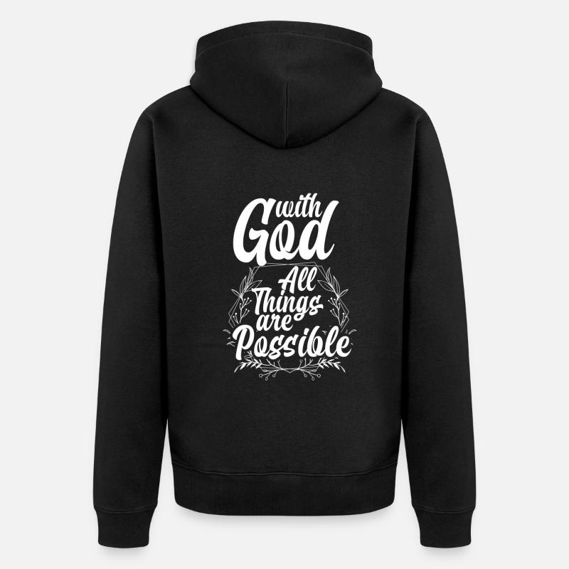 Jésus-Christ-Christ Religion Religieuse - Veste à capuche bio Premium Unisexe - noir