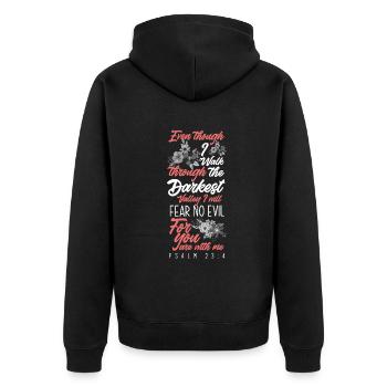 Jesus Christ Christ Religion Religious - Unisex Premium Organic Zip Hoodie - black - Back - Nico (187cm)
