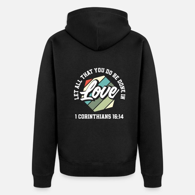 Jésus-Christ-Christ Religion Religieuse - Veste à capuche bio Premium Unisexe - noir