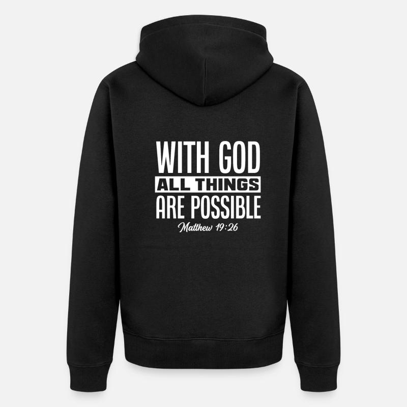 Jésus-Christ-Christ Religion Religieuse - Veste à capuche bio Premium Unisexe - noir