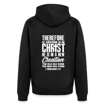 Jésus-Christ-Christ Religion Religieuse - Veste à capuche bio Premium Unisexe - noir - Dos - Nico (187cm)