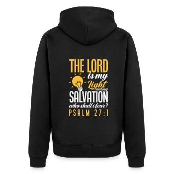 Jésus-Christ-Christ Religion Religieuse - Veste à capuche bio Premium Unisexe - noir - Dos - Nico (187cm)