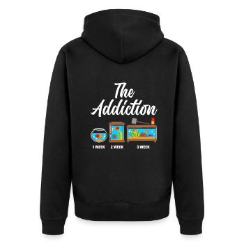 Funny Aquarist Aquarist Aquarium Gift - Unisex Premium Organic Zip Hoodie - black - Back - Nico (187cm)