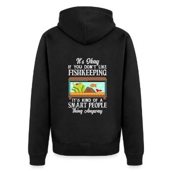 Funny Aquarist Aquarist Aquarium Gift - Unisex Premium Organic Zip Hoodie - black - Back - Nico (187cm)