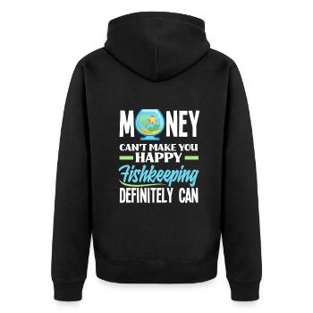 Funny Aquarist Aquarist Aquarium Gift - Unisex Premium Organic Zip Hoodie - black - Back - Nico (187cm)