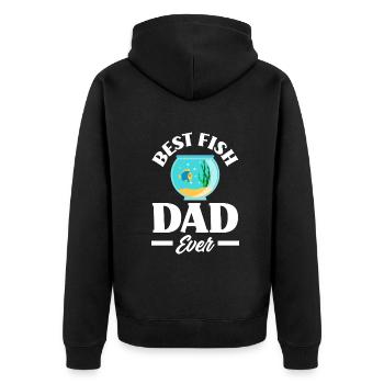 Funny Aquarist Aquarist Aquarium Gift - Unisex Premium Organic Zip Hoodie - black - Back - Nico (187cm)