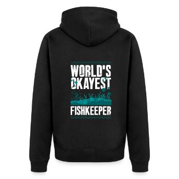 Funny Aquarist Aquarist Aquarium Gift - Unisex Premium Organic Zip Hoodie - black - Back - Nico (187cm)