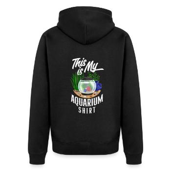 Funny Aquarist Aquarist Aquarium Gift - Unisex Premium Organic Zip Hoodie - black - Back - Nico (187cm)