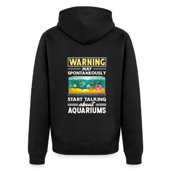 Funny Aquarist Aquarist Aquarium Gift - Unisex Premium Organic Zip Hoodie - black - Back - Nico (187cm)