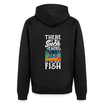 Funny Aquarist Aquarist Aquarium Gift - Unisex Premium Organic Zip Hoodie - black - Back - Nico (187cm)