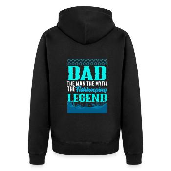 Funny Aquarist Aquarist Aquarium Gift - Unisex Premium Organic Zip Hoodie - black - Back - Nico (187cm)