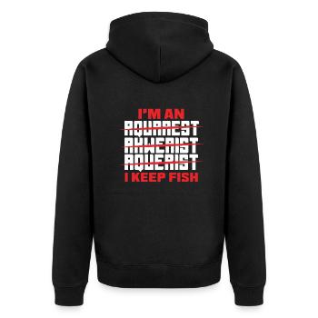 Funny Aquarist Aquarist Aquarium Gift - Unisex Premium Organic Zip Hoodie - black - Back - Nico (187cm)