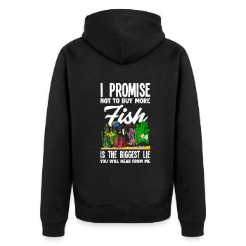 Funny Aquarist Aquarist Aquarium Gift - Unisex Premium Organic Zip Hoodie - black - Back - Nico (187cm)