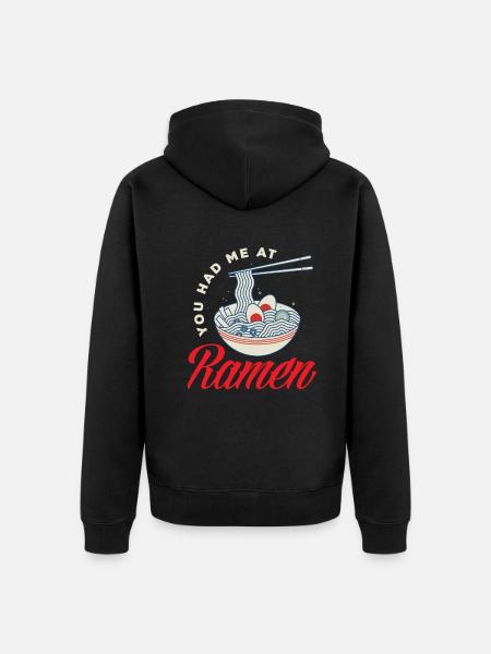 Funny Ramen Gift - Unisex Premium Organic Zip Hoodie - black