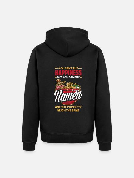 Funny Ramen Lover Gift - Unisex Premium Organic Zip Hoodie - black