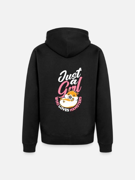 Funny Hamster Gift - Unisex Premium Organic Zip Hoodie - black