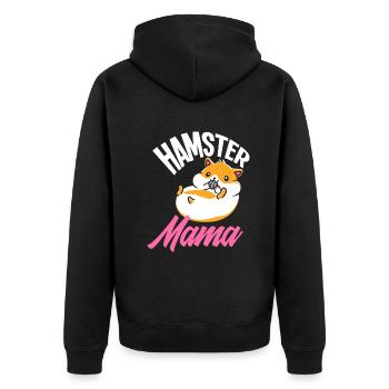 Hamster Mama Drôle Hamster Cadeau - Veste à capuche bio Premium Unisexe - noir - Dos - Nico (187cm)