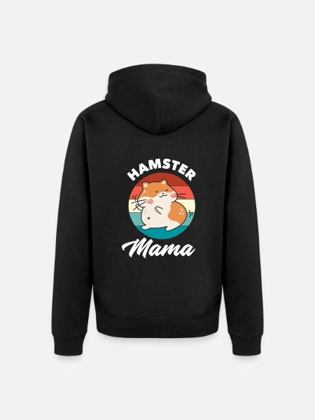 Funny Hamster Gift Hamster Mom - Unisex Premium Organic Zip Hoodie - black