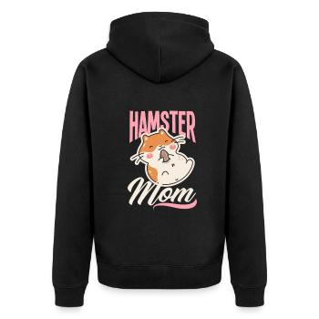 Drôle hamster cadeau hamster maman - Veste à capuche bio Premium Unisexe - noir - Dos - Nico (187cm)
