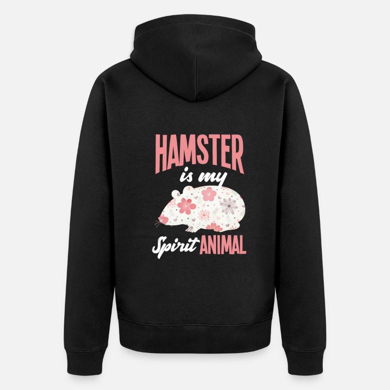 Drôle de cadeau de hamster - Veste à capuche bio Premium Unisexe - noir