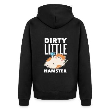 Drôle de cadeau de hamster - Veste à capuche bio Premium Unisexe - noir - Dos - Nico (187cm)