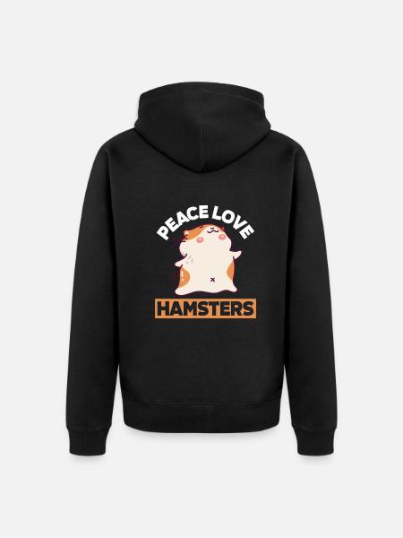 Funny Hamster Gift - Unisex Premium Organic Zip Hoodie - black