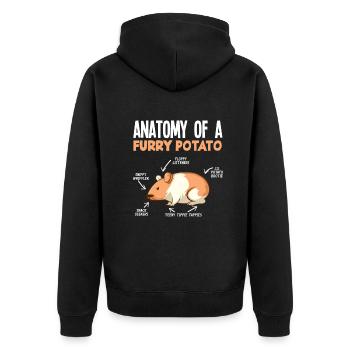 Drôle de cadeau de hamster - Veste à capuche bio Premium Unisexe - noir - Dos - Nico (187cm)
