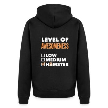 Drôle de cadeau de hamster - Veste à capuche bio Premium Unisexe - noir - Dos - Nico (187cm)