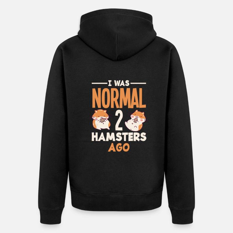 Drôle de cadeau de hamster - Veste à capuche bio Premium Unisexe - noir
