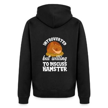 Drôle de cadeau de hamster - Veste à capuche bio Premium Unisexe - noir - Dos - Nico (187cm)