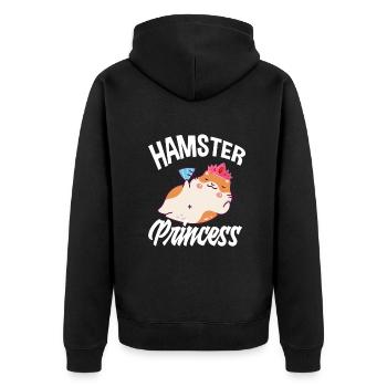 Drôle de cadeau de hamster - Veste à capuche bio Premium Unisexe - noir - Dos - Nico (187cm)