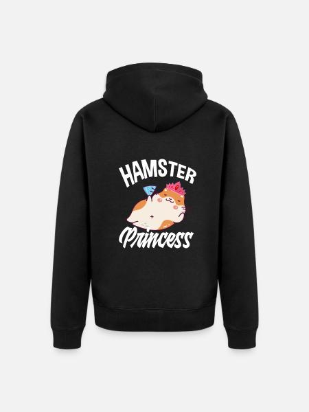 Funny Hamster Gift - Unisex Premium Organic Zip Hoodie - black