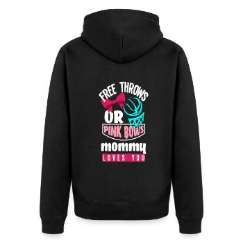 Le genre rose ou bleu révèle baby party maman - Veste à capuche bio Premium Unisexe - noir - Dos - Nico (187cm)