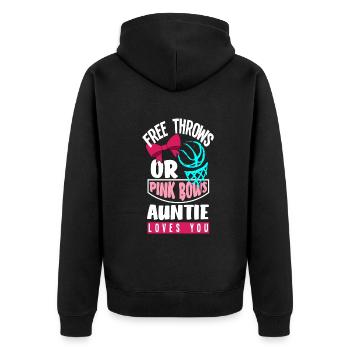 Le sexe rose ou bleu révèle la tante de la fête de bébé - Veste à capuche bio Premium Unisexe - noir - Dos - Nico (187cm)