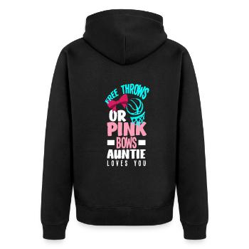 Le sexe rose ou bleu révèle la tante de la fête de bébé - Veste à capuche bio Premium Unisexe - noir - Dos - Nico (187cm)