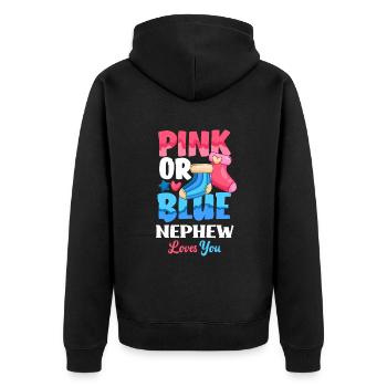 Le genre rose ou bleu révèle le neveu de Baby Party - Veste à capuche bio Premium Unisexe - noir - Dos - Nico (187cm)
