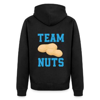 Pink Or Blue Gender Reveal Baby Party Team Boy - Unisex Premium Bio Zip Hoodie - Schwarz - Hinten - Nico (187cm)
