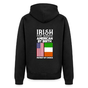 Irish Ireland St.Patrick's Day Gift - Veste à capuche bio Premium Unisexe - noir - Dos - Nico (187cm)