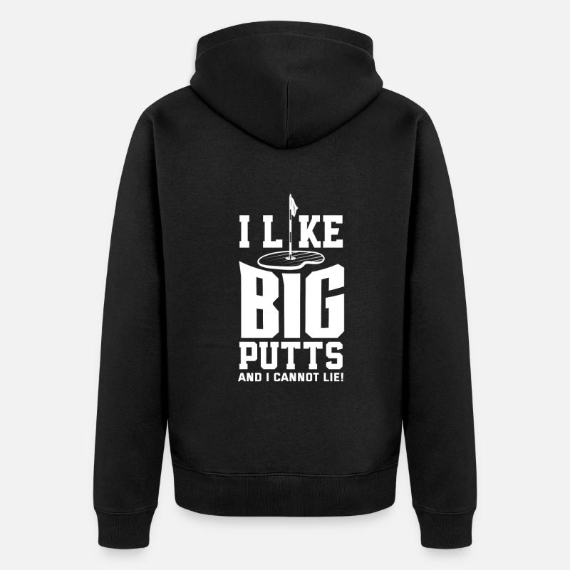 Fun Golf Golf Golfer Gift - Unisex Premium Organic Zip Hoodie - black